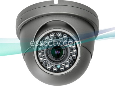 HD-TVI Analog HD 2MP 1080p Outdoor Dome Eyeball Camera, 2.8-12mm Auto-Focus Motorized Lens, 36 IR LED